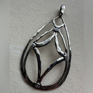 Silpada Sterling Silver and Cubic Zirconia Starbright Pendant Slide S2356